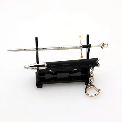 Aragorn Narthil Sword Keychains Medieval Weapon Metal Katana Samurai