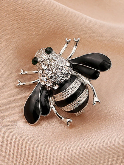 1PC Women's Fashion Trend Personalized Imitation Pearl Bee Brooch Pin