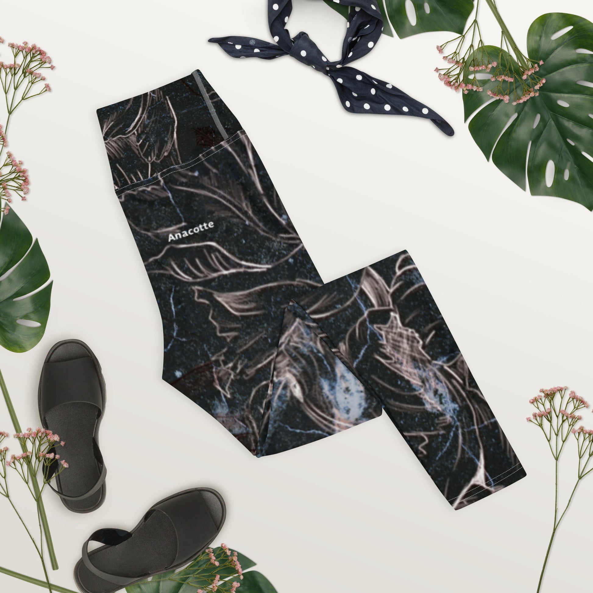 Anacotte's Floral High-Rise Tight Yoga Pants-4