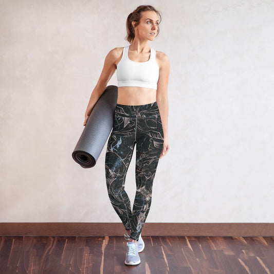 Anacotte's Floral High-Rise Tight Yoga Pants-0