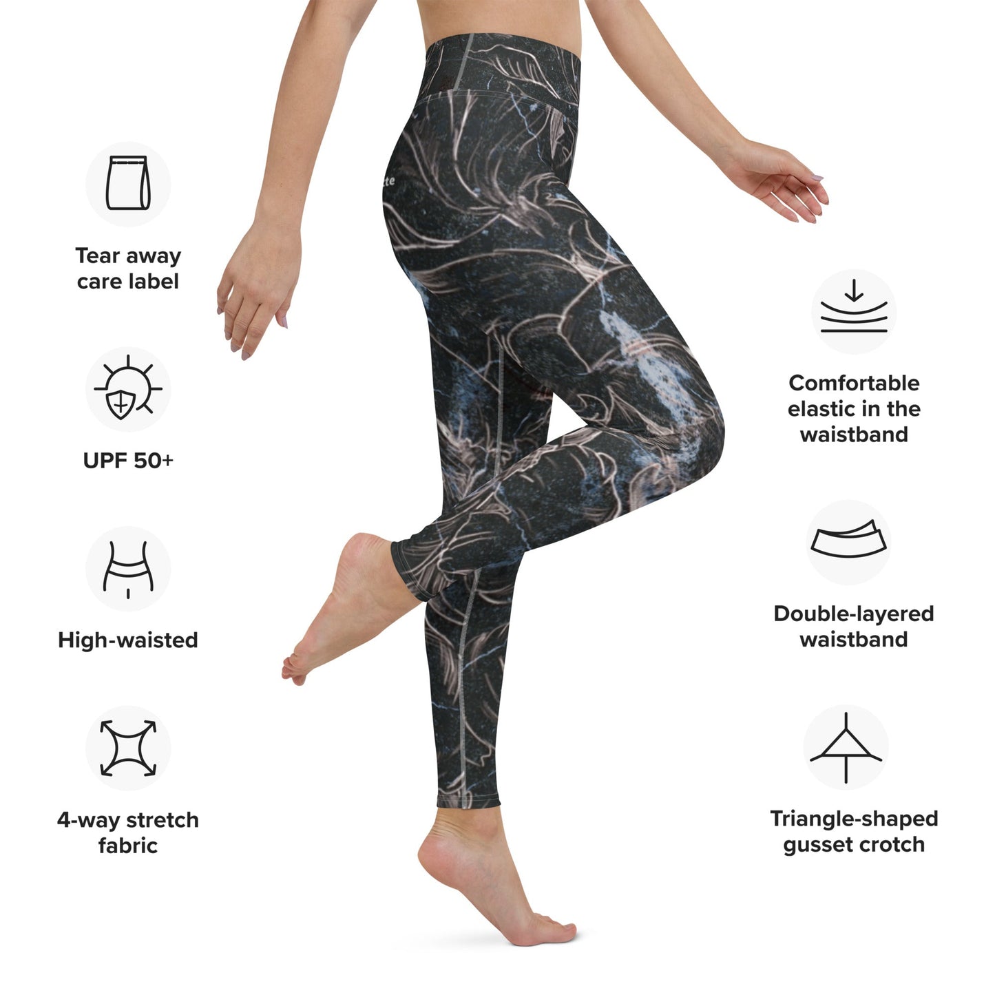 Anacotte's Floral High-Rise Tight Yoga Pants-1
