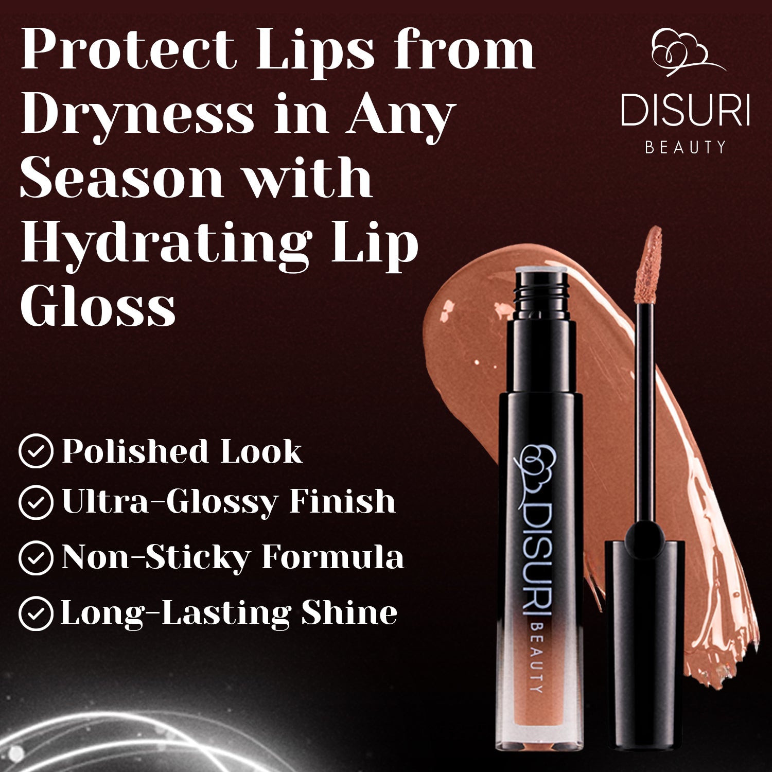 DISURI Beauty Glossy Blast Lip Gloss - Light Sauce-3
