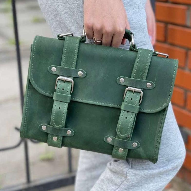 Genuine Leather Briefcase Bag Lora | Women's Work Bag-10