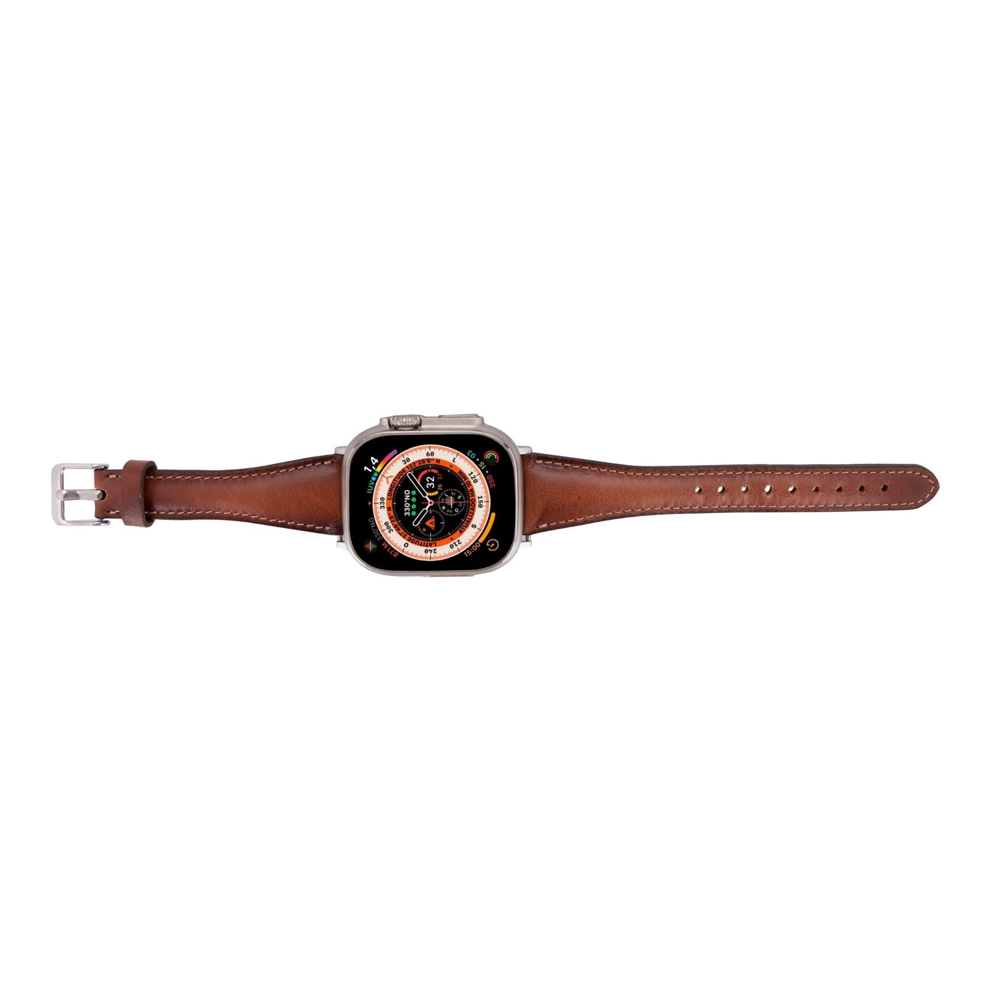 Evansville Slim Leather Bands for Apple Watch 9, Ultra 2 & SE-2