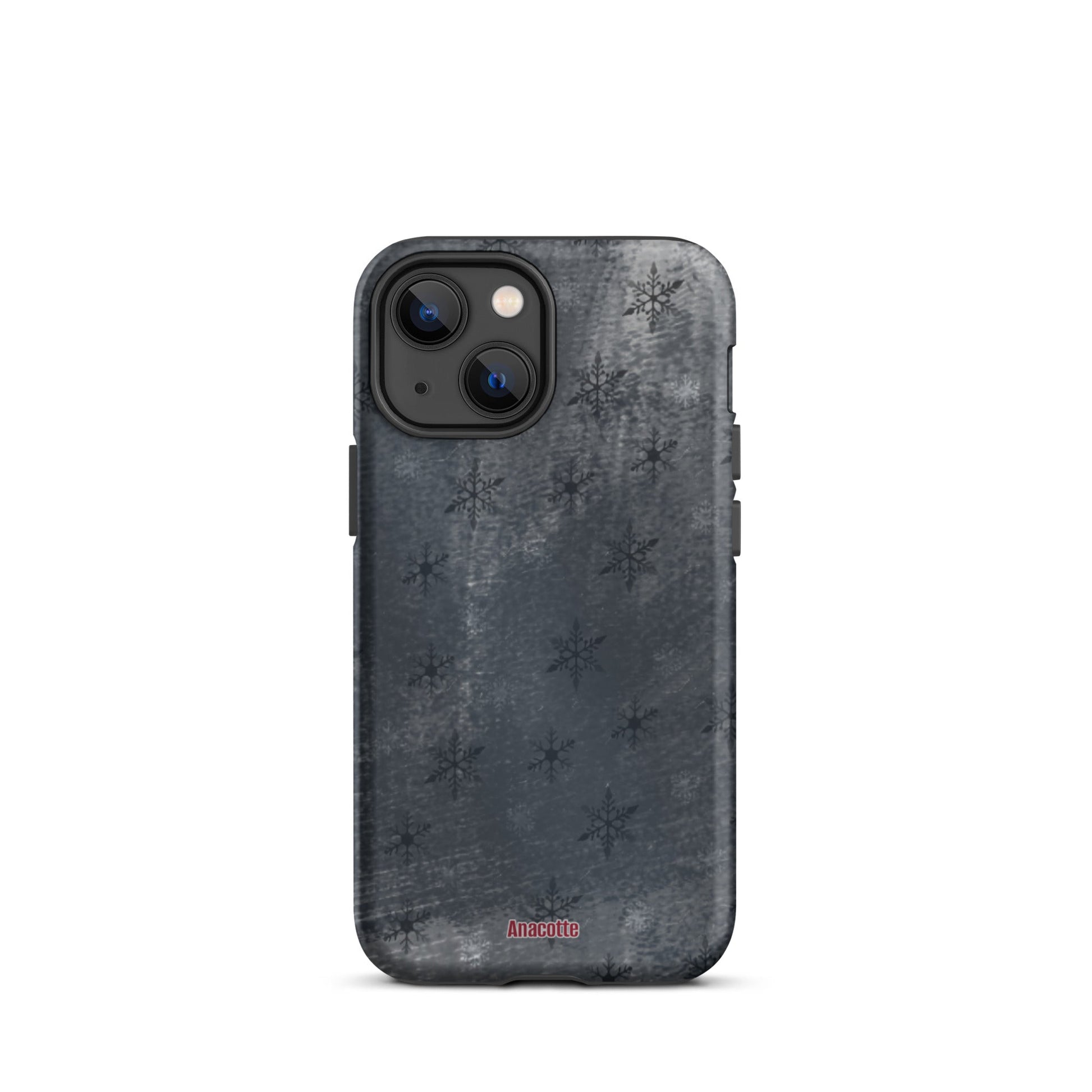 iPhone 14, 13, 12, 11 Christmas Theme iPhone Cases Snow Black Anacotte-23