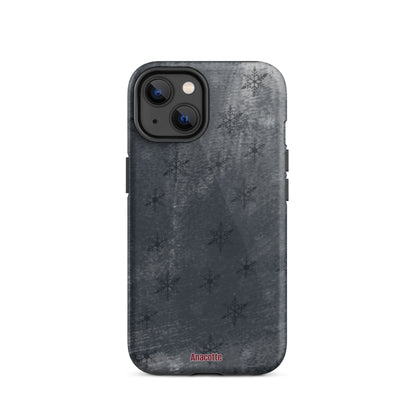 iPhone 14, 13, 12, 11 Christmas Theme iPhone Cases Snow Black Anacotte-24