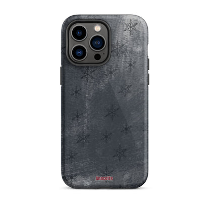 iPhone 14, 13, 12, 11 Christmas Theme iPhone Cases Snow Black Anacotte-0