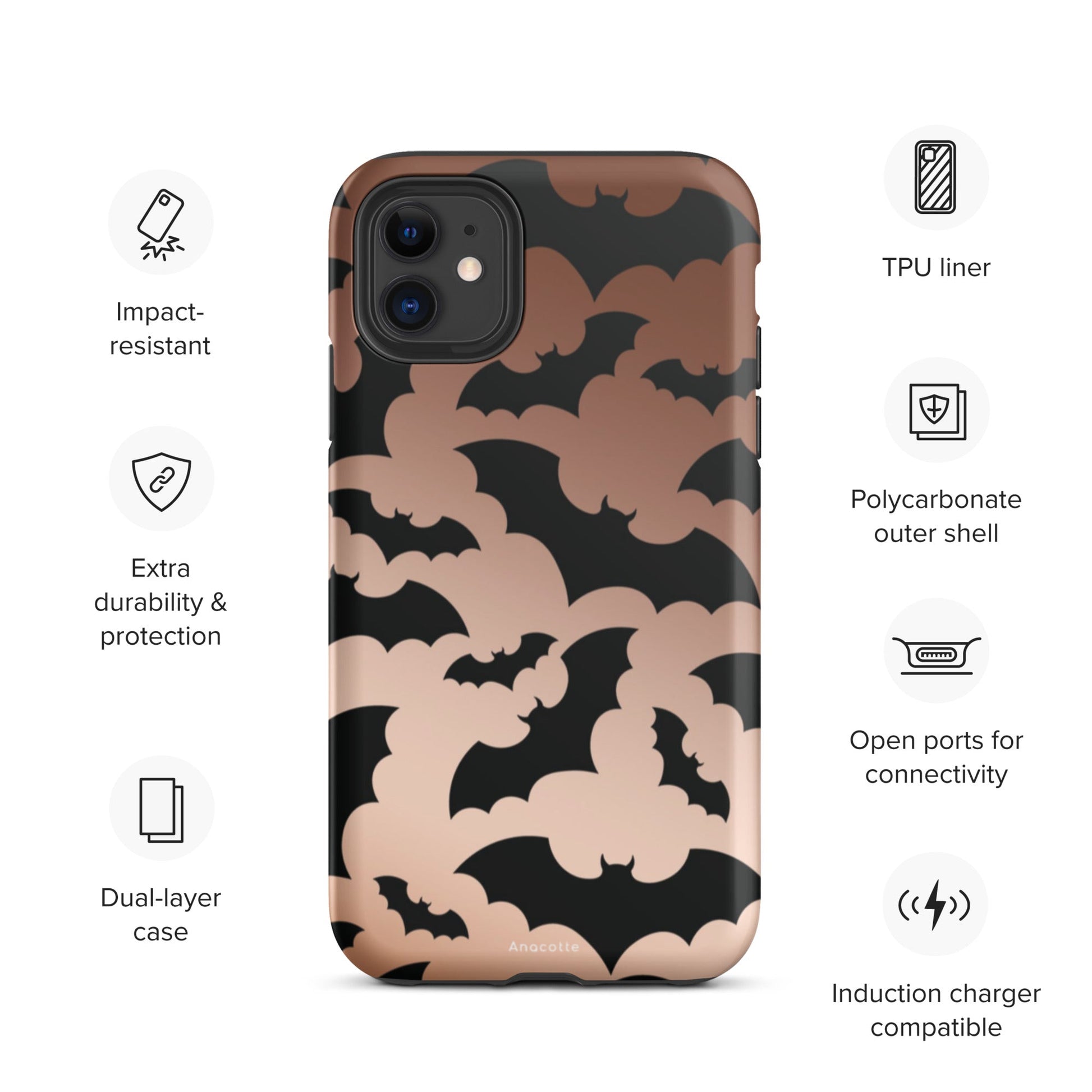 Anacotte Halloween for iPhone 14, 13, 12, 11 Case-16