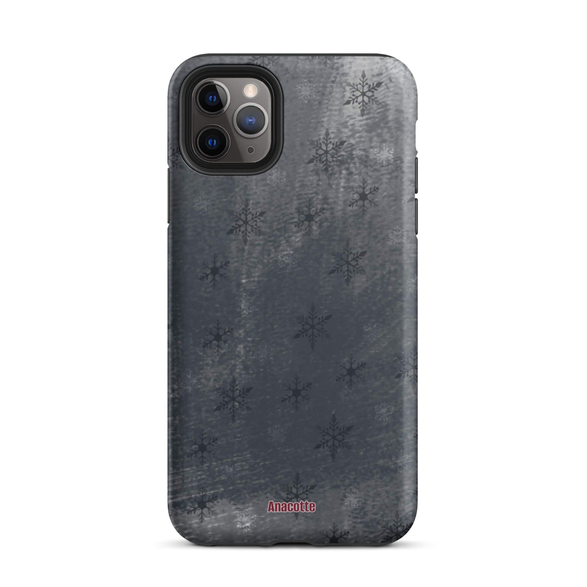 iPhone 14, 13, 12, 11 Christmas Theme iPhone Cases Snow Black Anacotte-6