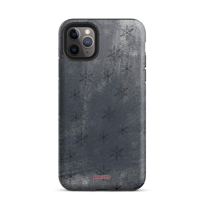 iPhone 14, 13, 12, 11 Christmas Theme iPhone Cases Snow Black Anacotte-6