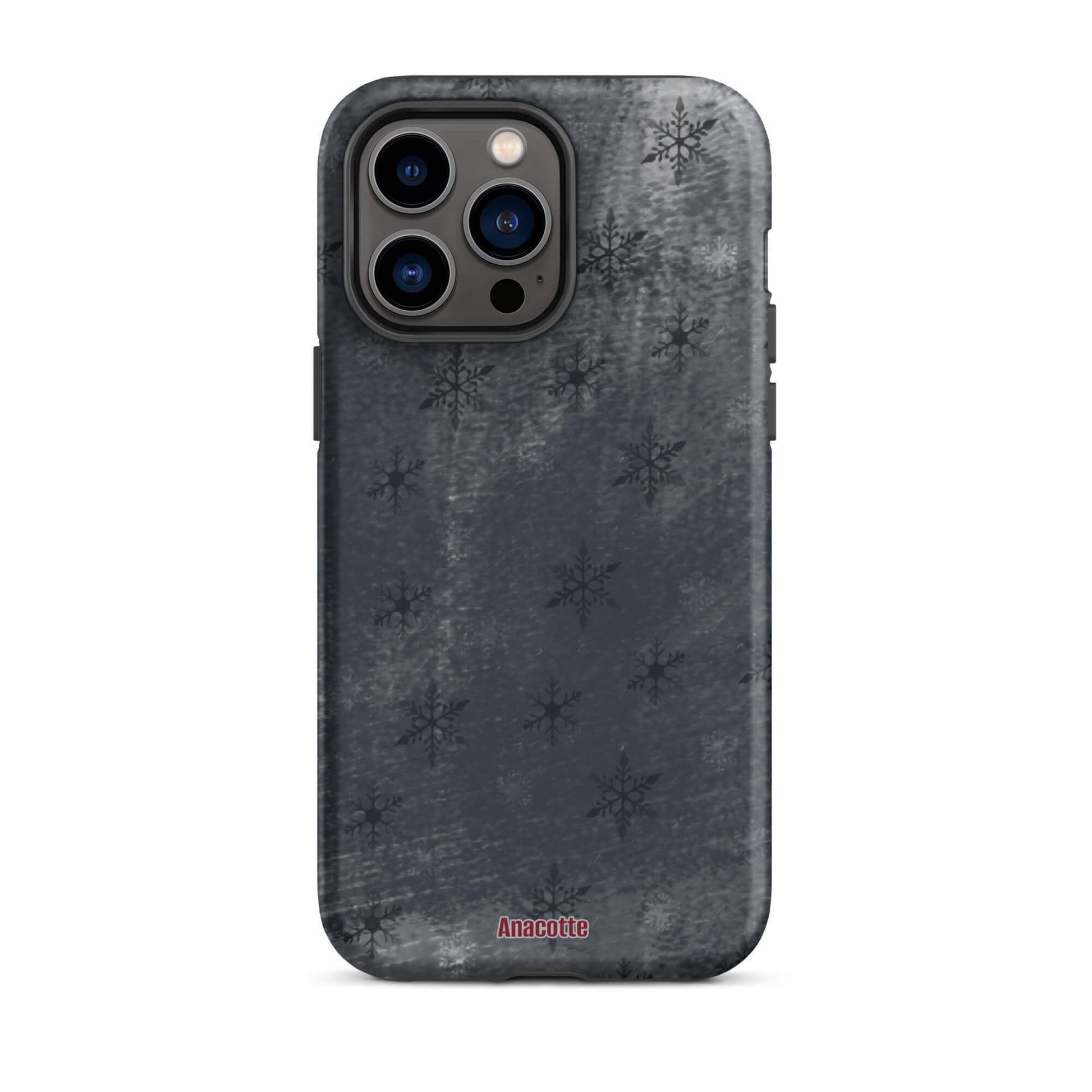 iPhone 14, 13, 12, 11 Christmas Theme iPhone Cases Snow Black Anacotte-30