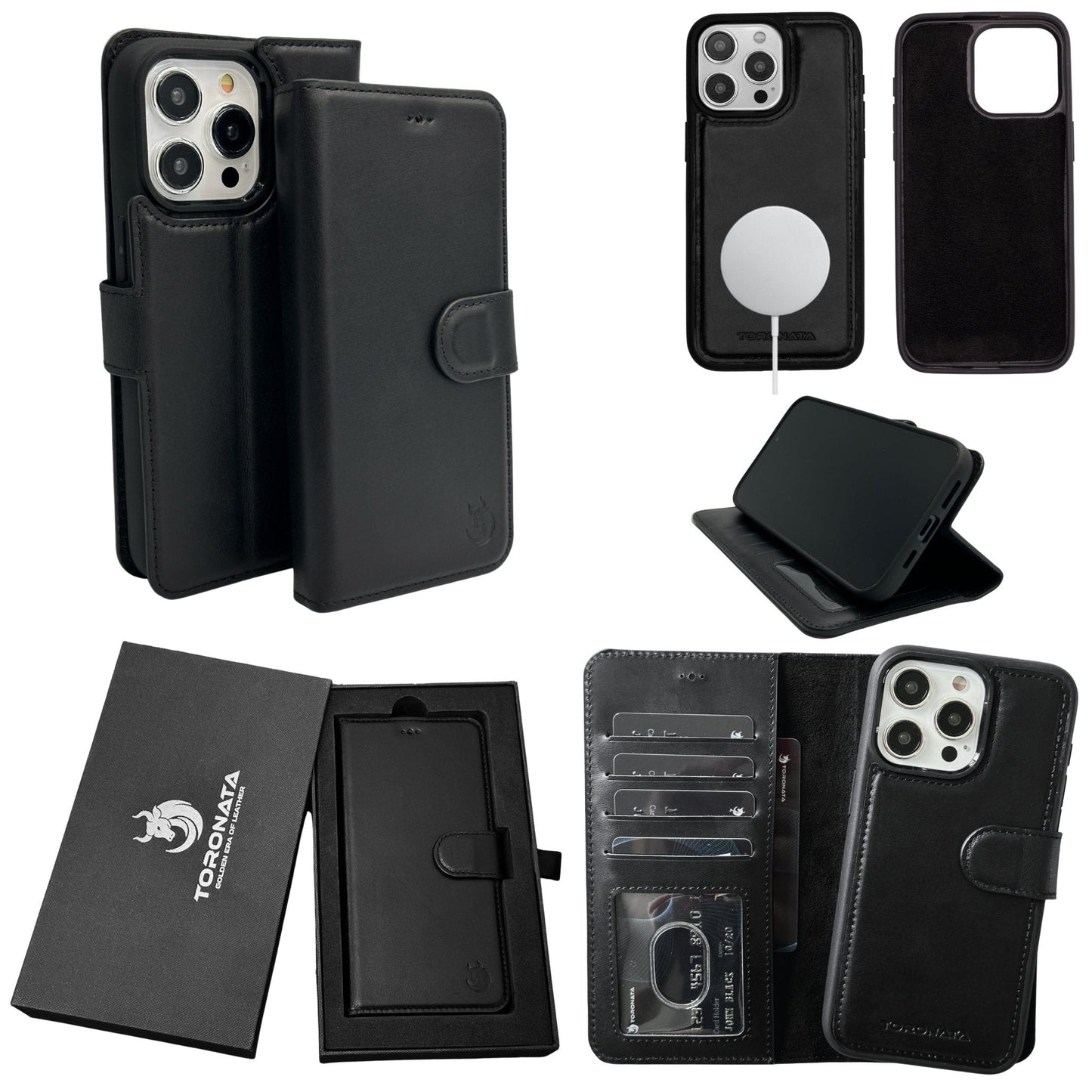 Vegas Premium Leather iPhone 15 Pro Wallet Case with MagSafe | Detachable RFID Blocking Luxury Wallet-5